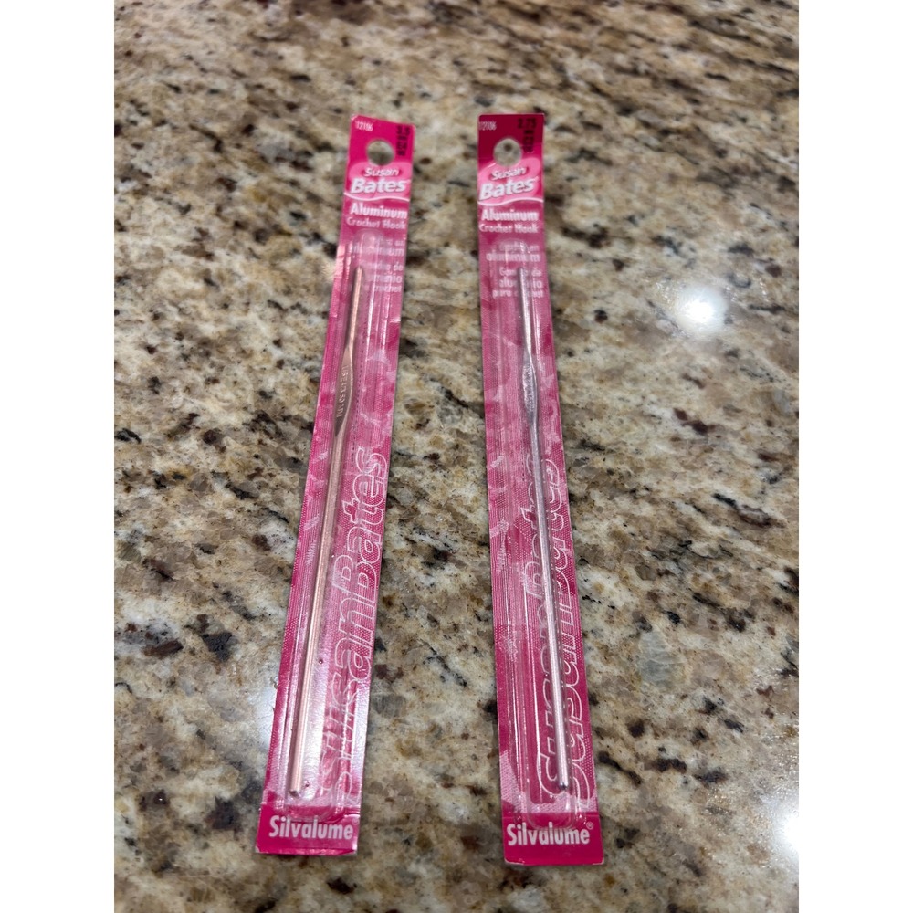 Susan Bates Crochet Hooks E-4 C-2 & Boye Knitting Needles Size 15 6 Lot